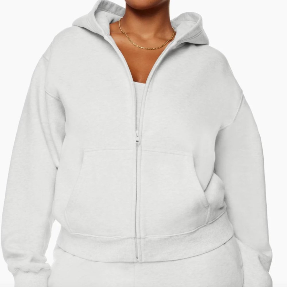 Aritzia Tna Cozy Fleece Perfect Zip Hoodie